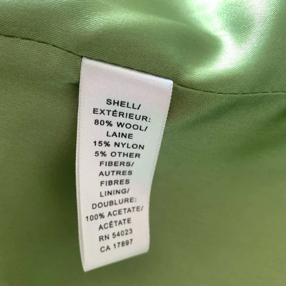 Banana Republic Lime Green Wool Woman’s  Jacket/Blazer - Picture 7 of 8